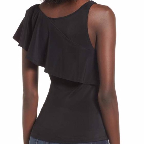 SOLD! Leith Asymmetrical Ruffle Tank - Picture 2 of 2